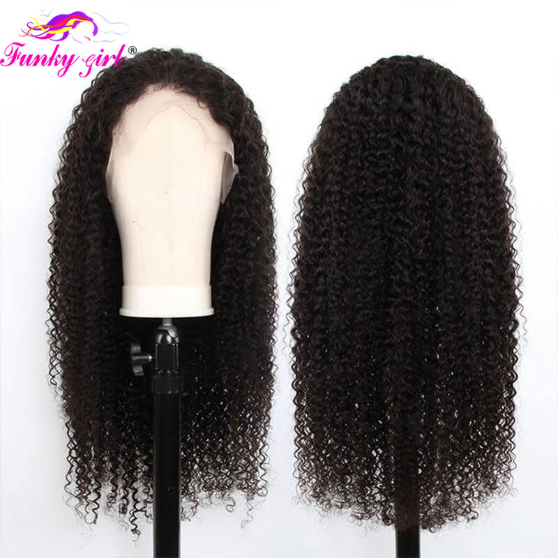 Kinky CURLY วิกผมลูกไม้ด้านหน้า 13X6 CURLY วิกผมผมมนุษย์ผู้หญิงบราซิลลึกน้ําวิกผมผมมนุษย์ 180% ความหนาแน่น CURLY วิกผมลูกไม้