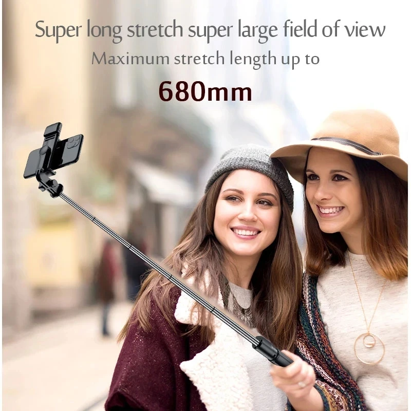 Mini selfie stick wireless Bluetooth con treppiede monopiede otturatore remoto con luce di riempimento per supporto per telefono iPhone Samsung Xiaomi