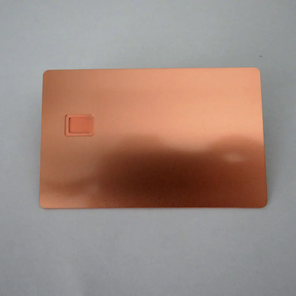 1 Chiếc Miễn Phí Vận Chuyển Trống 4442/4428 Chip Khe Cắm Kim Loại Thẻ Kinh Doanh, Kim Loại Thẻ Tín Dụng Với Dây Và Chữ Ký