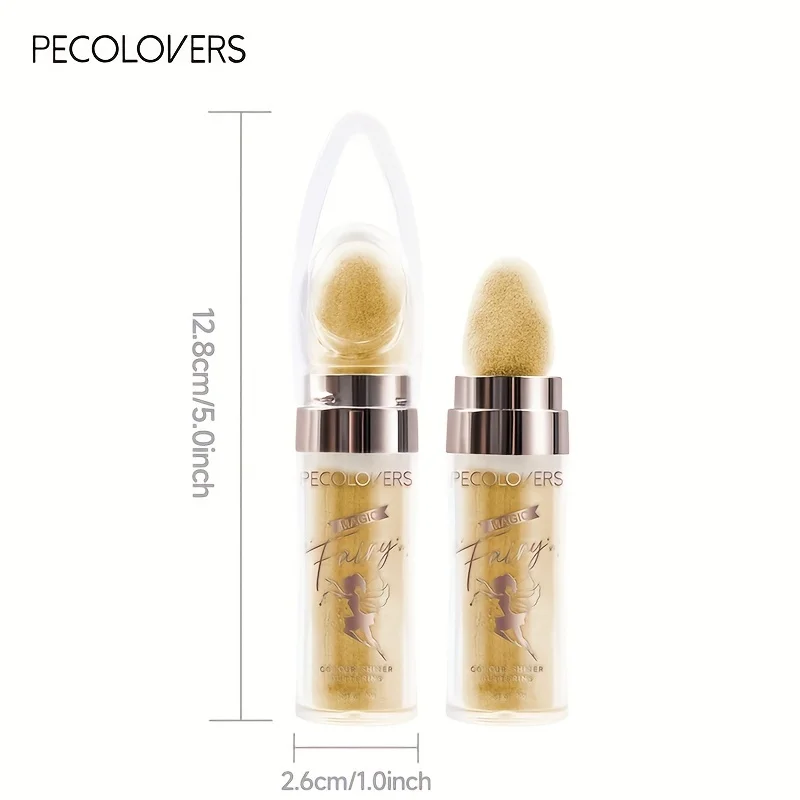 Multi-Tone Fairy Glow: ไม้กายสิทธิ์เน้นข้อความสีรุ้งสําหรับผิวหน้าและผิวกาย – สีฟ้า, สีม่วง, สีขาว Bronzing Shimmer