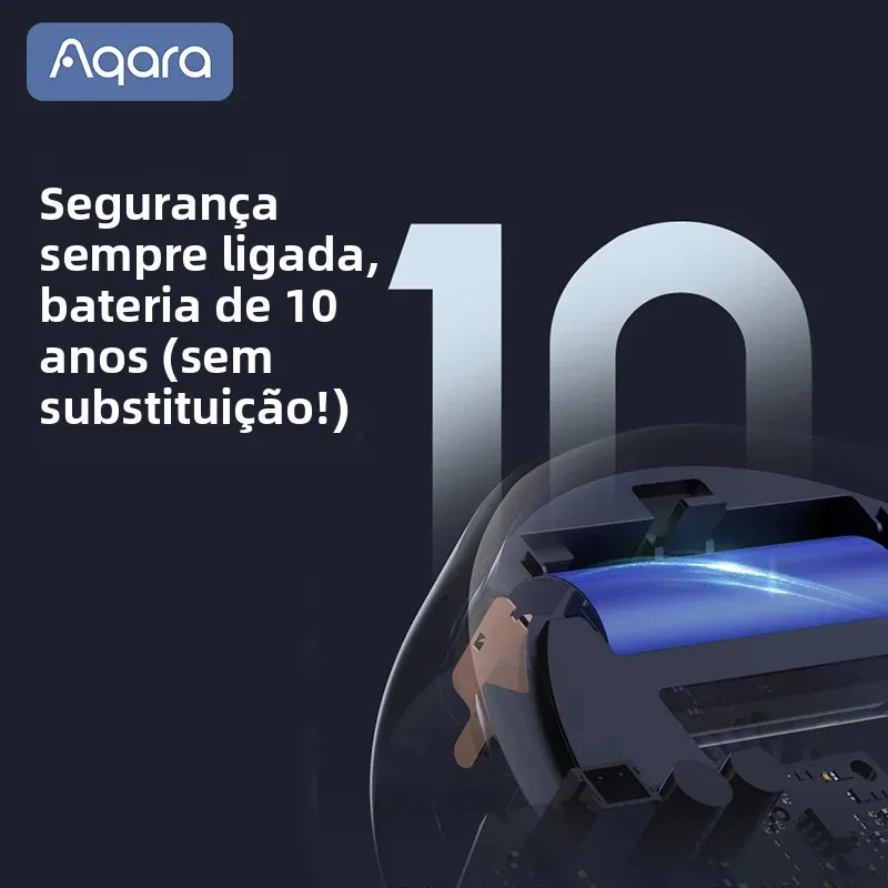 Aqara novo alarme de fumaça inteligente zigbee 3.0 detector de fumaça proteção contra incêndio alarme de segurança em casa som luz alarme com homekit mi casa