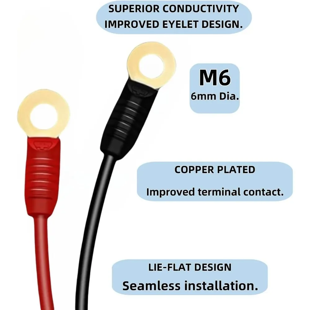 2 упаковки жгутов проводов для NOCO GC002 X-Connect 6 мм, смарт-аккумуляторы, кабель для зарядного устройства, нежные провода для аккумулятора, кабель для стартера