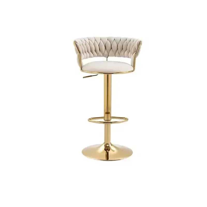 1 Piece Light Luxury Adjustable Rotating Bar Chair, Bar Counter Chair, Household High Stool, Front Desk, Cashier Chair Bar Stool
