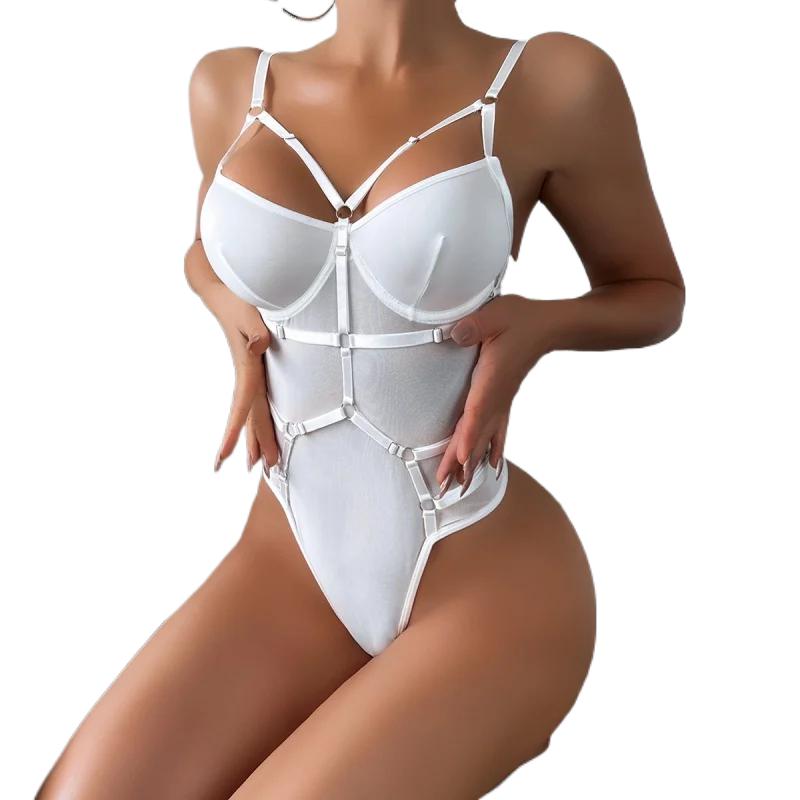 Bikini Mode sexy Dessous Schlinge einfarbig komplex abnehmen Patchwork Overall kann gelöst werden