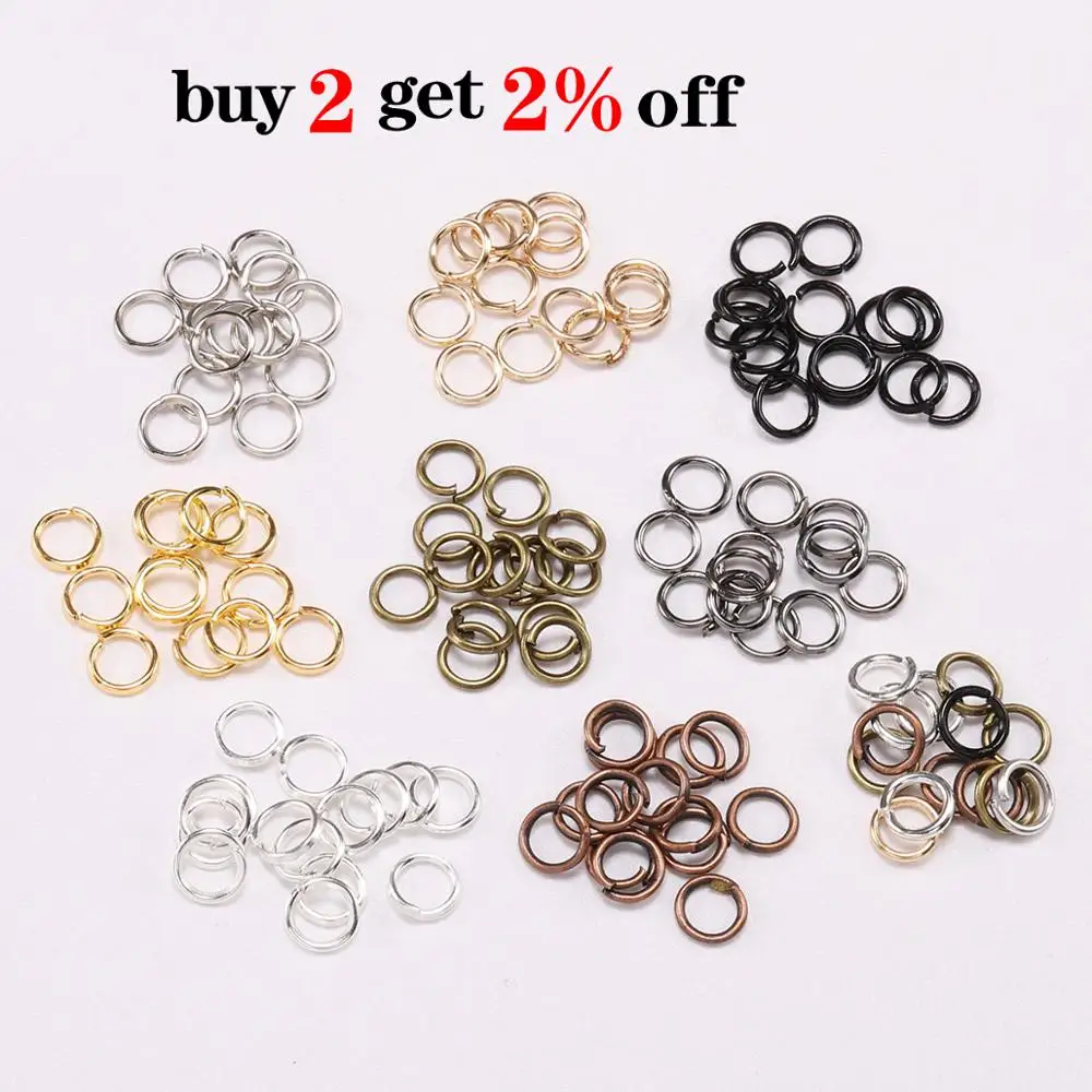 200pcs/lot 4-8mm Jump Rings Split Rings Connectors For Diy Jewelry Finding Making Accessories Wholesale Supplies