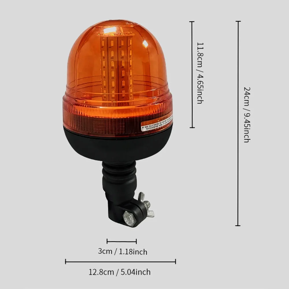 LED 12V 24V Orange Car Vehicle Police LED Strobe Rotating Warning Light Led Flashing Emergency Beacon Lamp