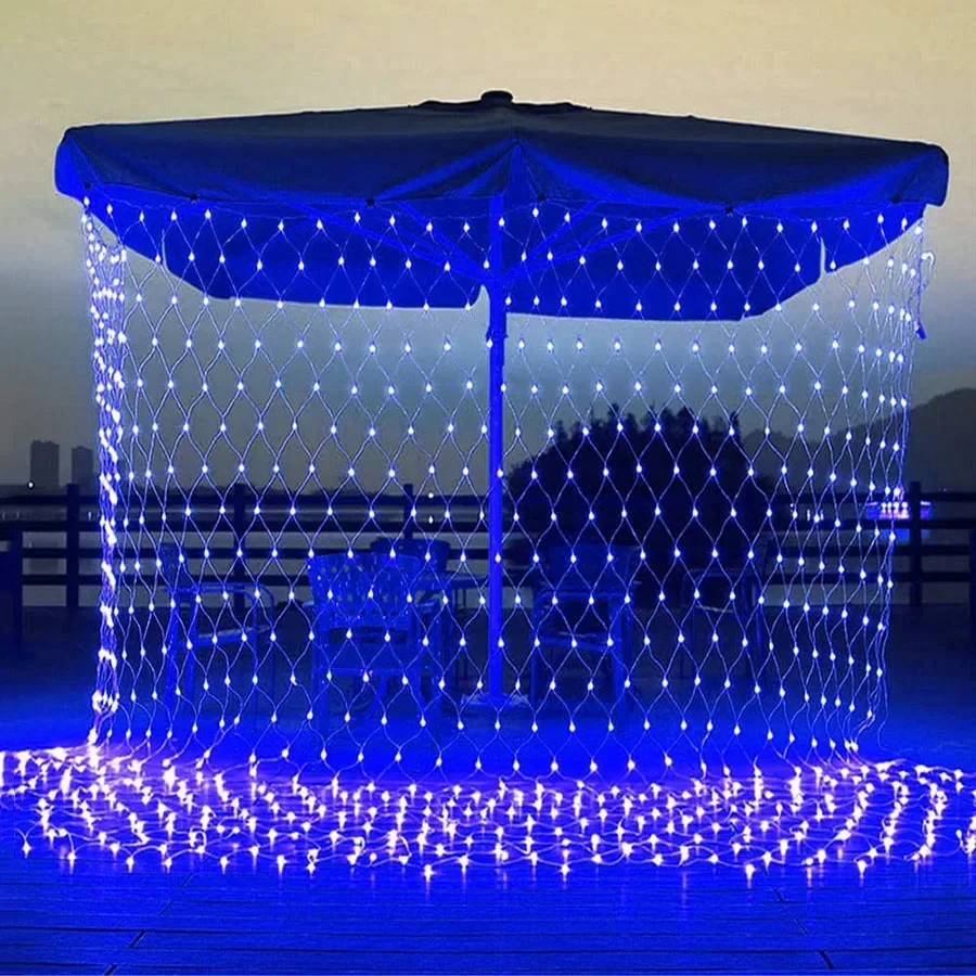 6 × 4 メートル 3 × 3 メートル LED ネットメッシュライトクリスマス窓カーテンストリングライト屋外フェアリーライトガーランド結婚式の休日の装飾ランプ