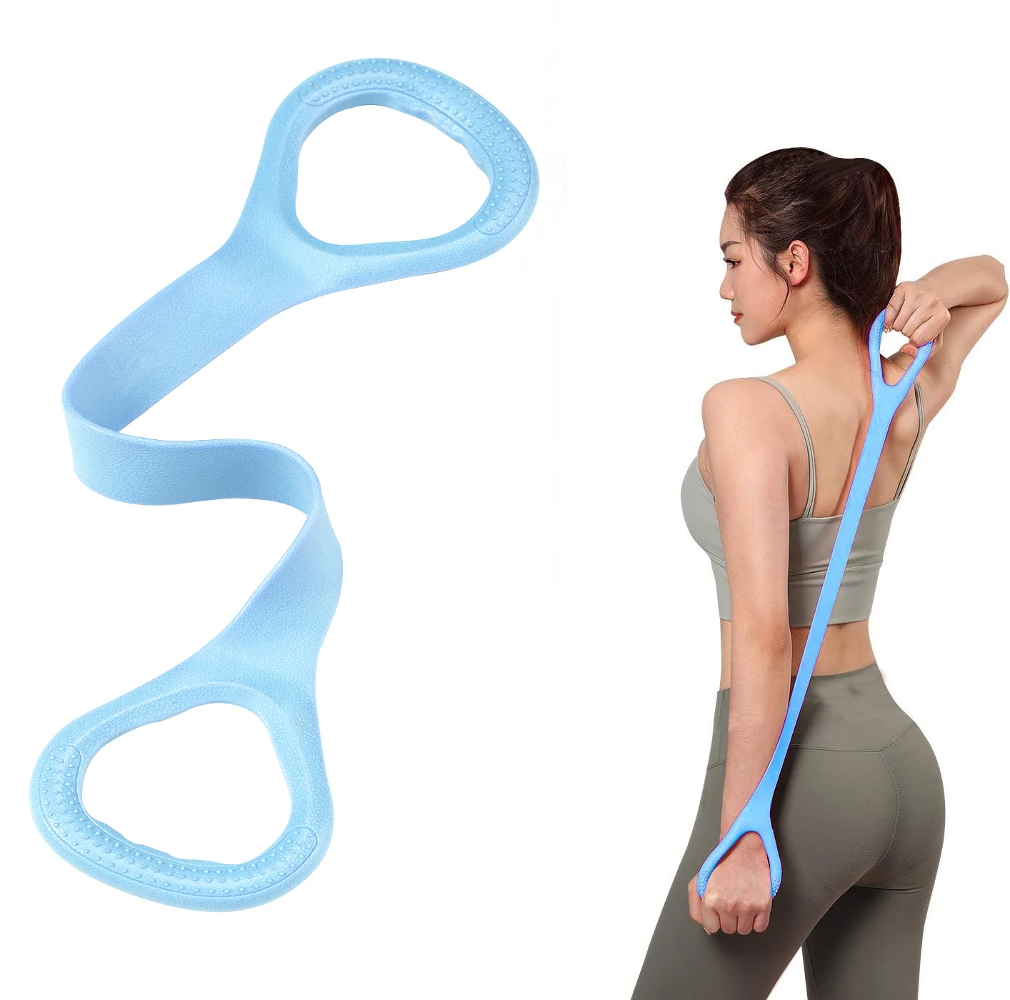8 bandas elásticas de resistencia para Yoga, Pilates, brazo, espalda, hombro, ejercicio, equipo de entrenamiento