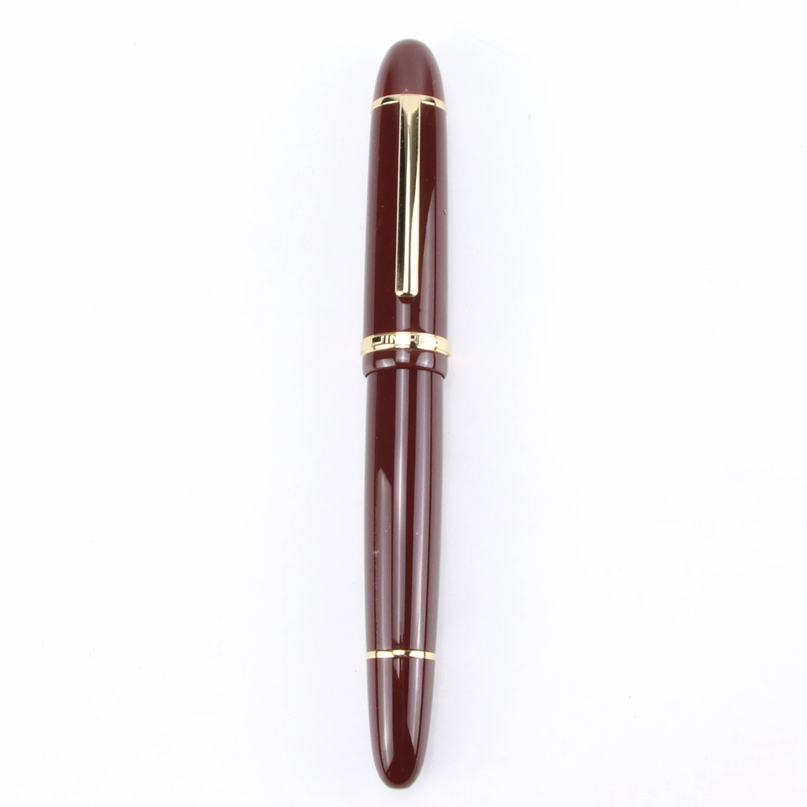 JinHao X159 Caneta tinteiro preta acrílica, clipe de metal, ponta fina estendida F 0,5 mm para negócios, escritório e escola, presentes de papelaria