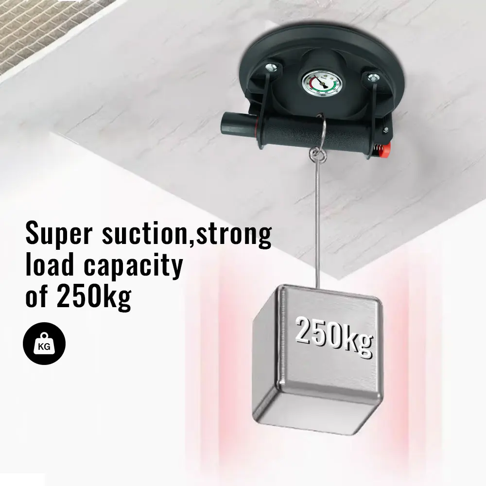 Vacuum Suction Cup 250 Kg Carrying Capacity 8 Inch Vacuum Suction Cup Heavy Duty Lifter for Granite Tile Glass Manual Lifting