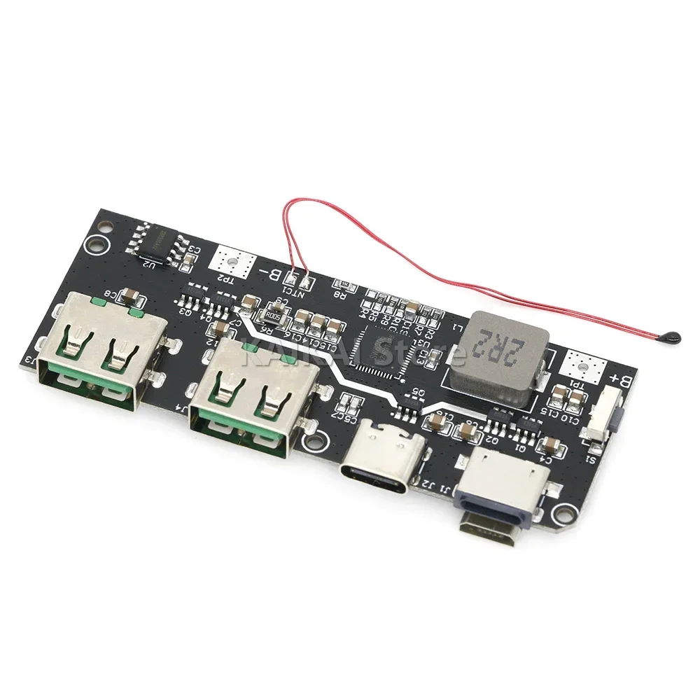QC4.0 QC3.0 LED Dual USB 5V 4.5A 22.5W Micro/Type-C USB Mobile Power Bank 18650 Charging Module Temperature / Circuit Protection