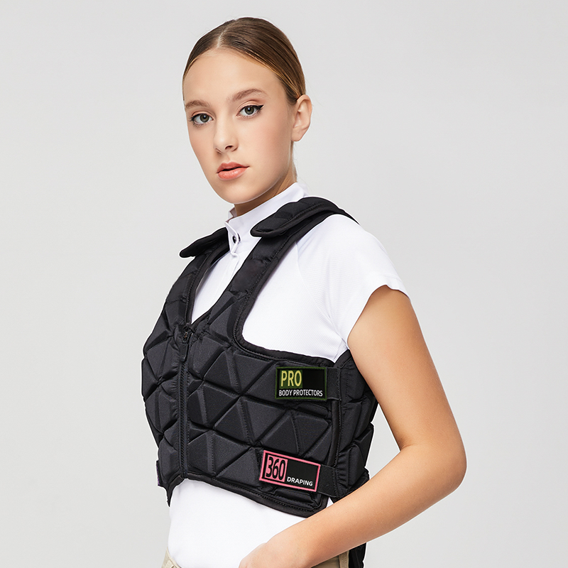 Cavassion ขี่ม้าอุปกรณ์ขี่ม้าเสื้อกั๊กไรเดอร์ตัวป้องกันร่างกายด้านหลังม้าสายรัดปรับระดับได้