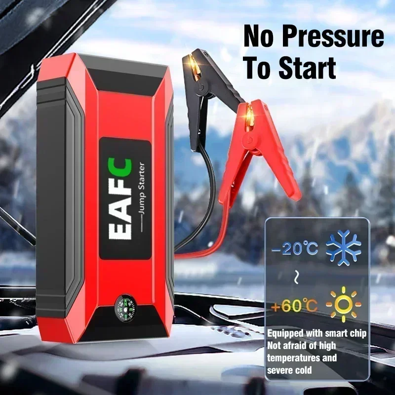 EAFC 12V Auto Starthilfe Power Bank Tragbare Auto Batterie Booster LadegerätStart Gerät Auto Notfall Start-up Beleuchtung