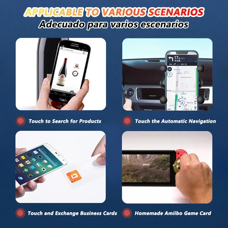 5YOA NFC Tag Sticker 13.56MHz Lable 213 Stickers Ntag213 RFID NFC enabled phones IoT Personal Automation Shortcuts Share 215 216