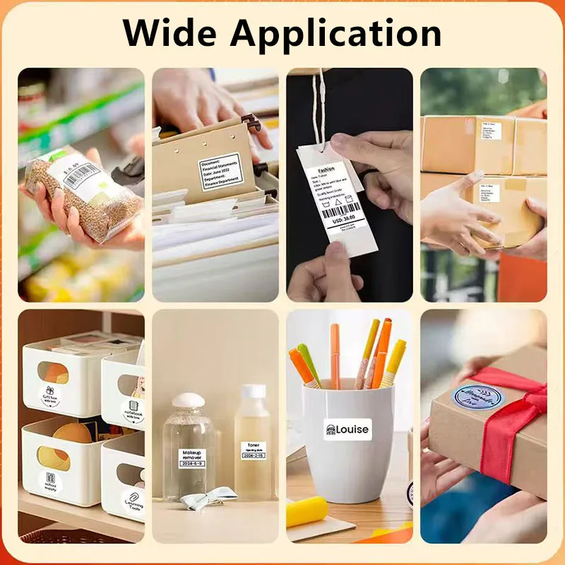 White Thermal Sticker Label 30/40mm Width Self-adhesive Roll Labels Paper Cloth Price Barcode Tag For Phomemo M220 M110 Printer