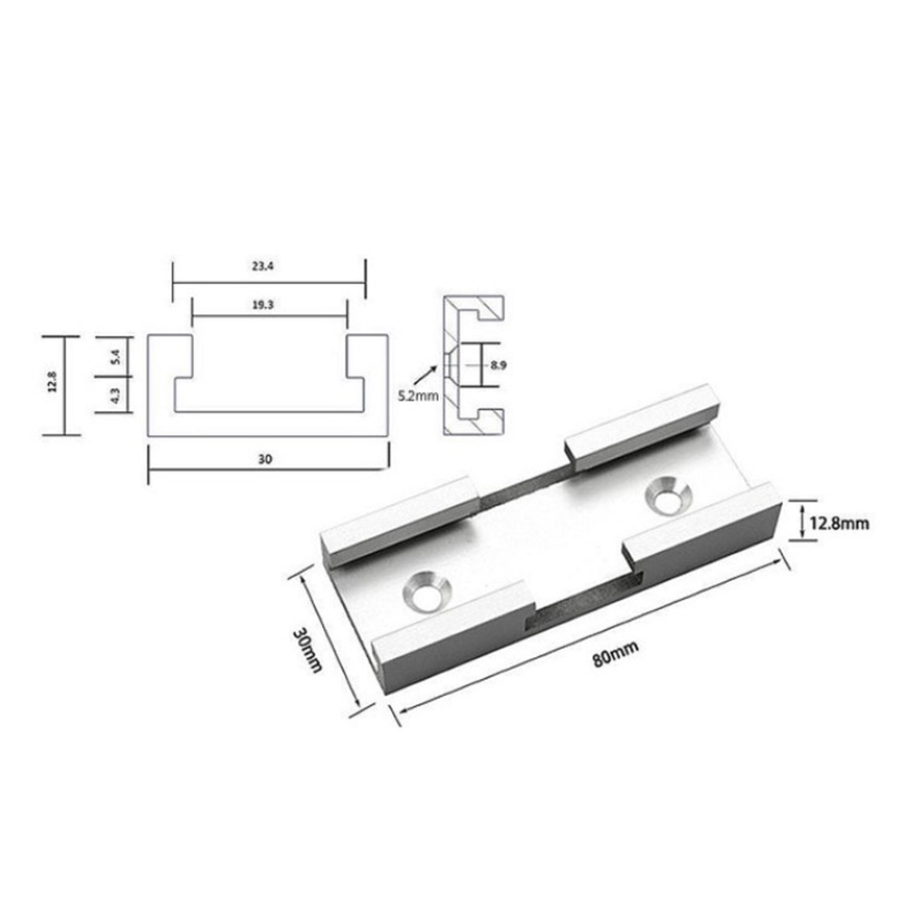 1 Uds. De conector Universal de pista cruzada para carpintería, piezas de intersección de pista en T, herramientas cruzadas con ranura en T DIY para carpintería de aluminio
