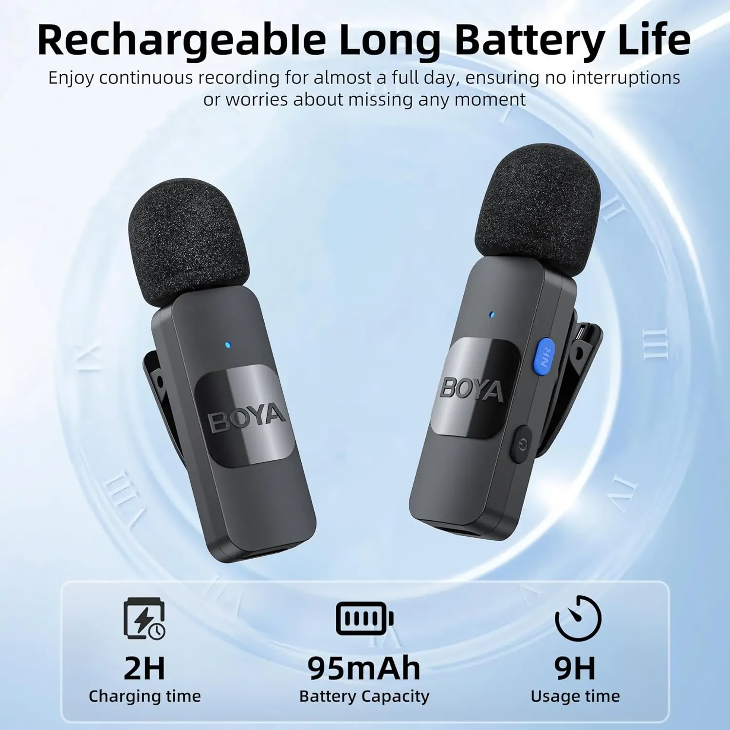 BOYA BY-V 2.4GHz Mini Không Dây Chơi Game Lavalier Cài Ve Áo Micro Cho iPhone Android Huawei Xiaomi Máy DSLR Camera Youtube Ghi Âm