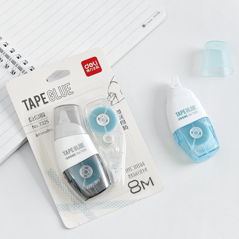 Deli 8 м двусторонняя клейкая лента для студентов журнал Скрапбукинг деко школьные канцелярские товары