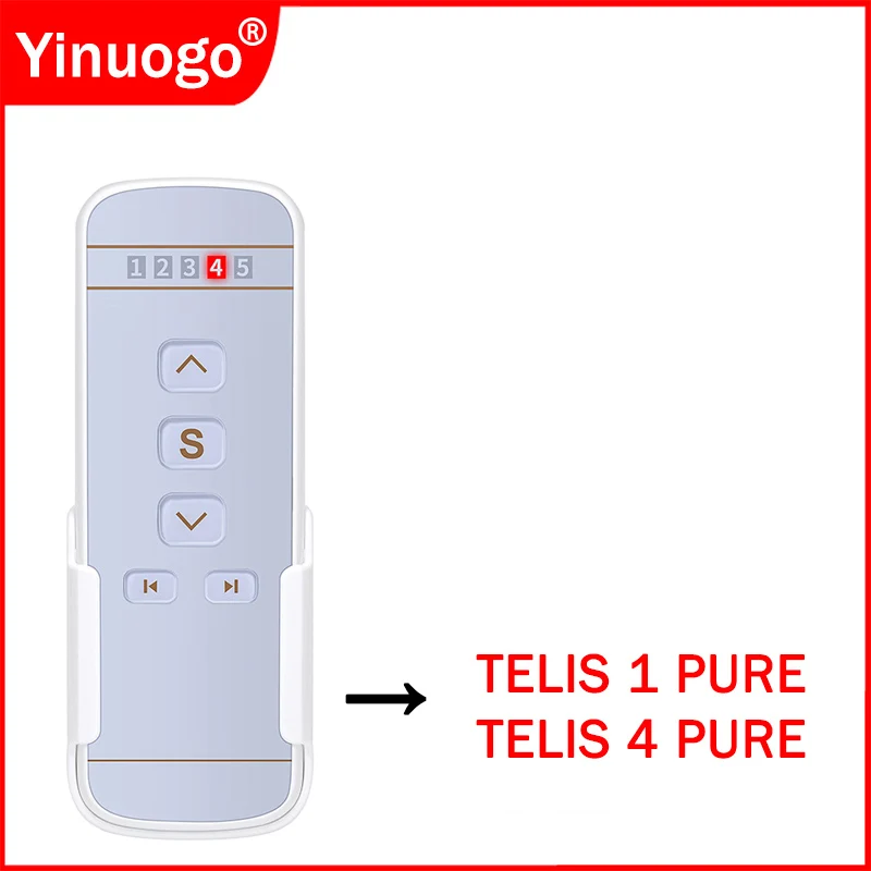 TELIS 1 4 PURE 1810633 1810632 1810632A 1810631 433.42MHz Control remoto de cortina Controlador de cortina de ventana de reemplazo de 5 canales