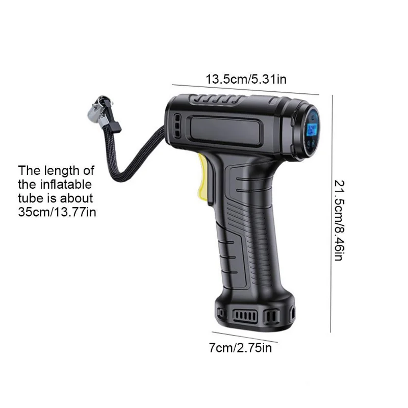 Car Air Pump Compressor Automotive 120W Rechargeable Portable Tire Inflator Equipment Digital Display Pump for Machine