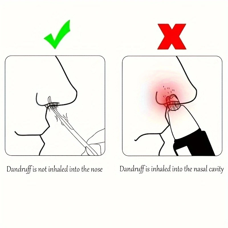 Tijeras para el pelo de la nariz seguras con cabeza redonda negra de acero inoxidable unisex (no daña la nariz)