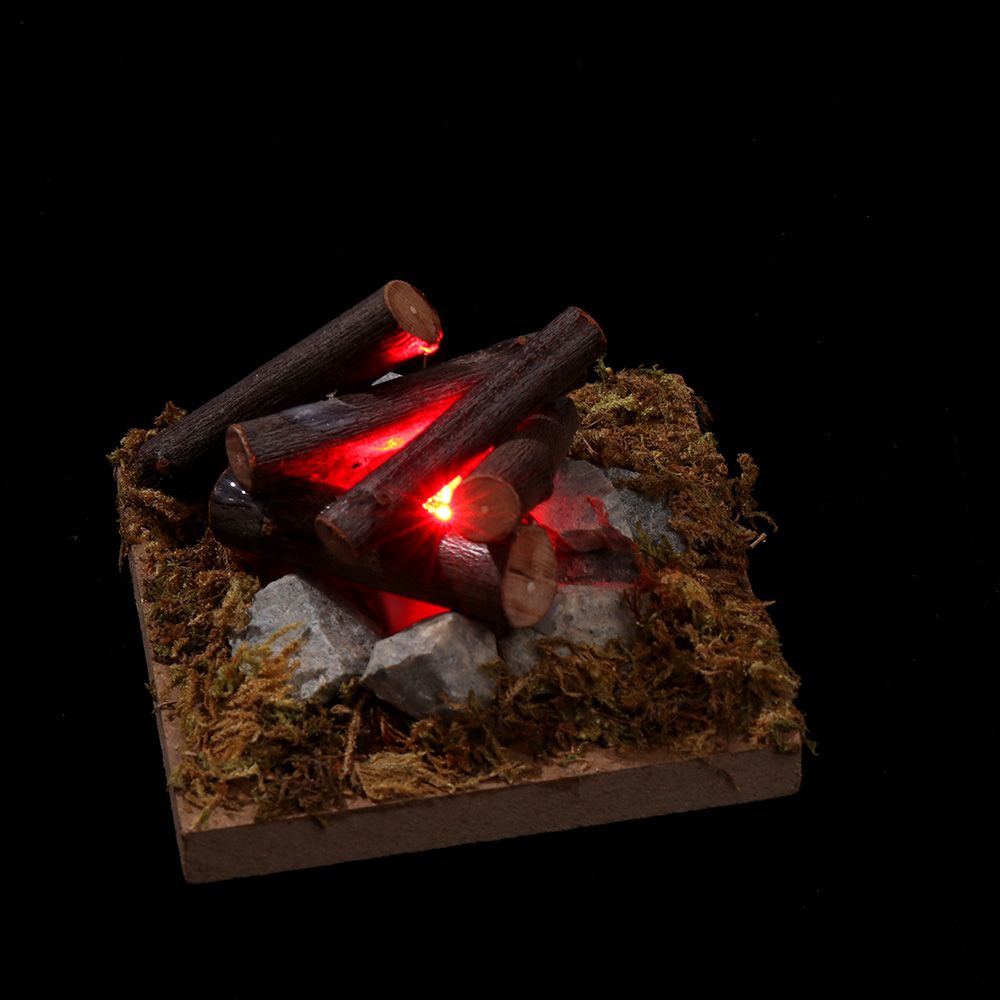 1:12 Масштаб Кукольный Домик Костер Миниатюры Костер Вилла Сцена Модель Сказочный Садовый Декор Микро Пейзаж Игровой Дом