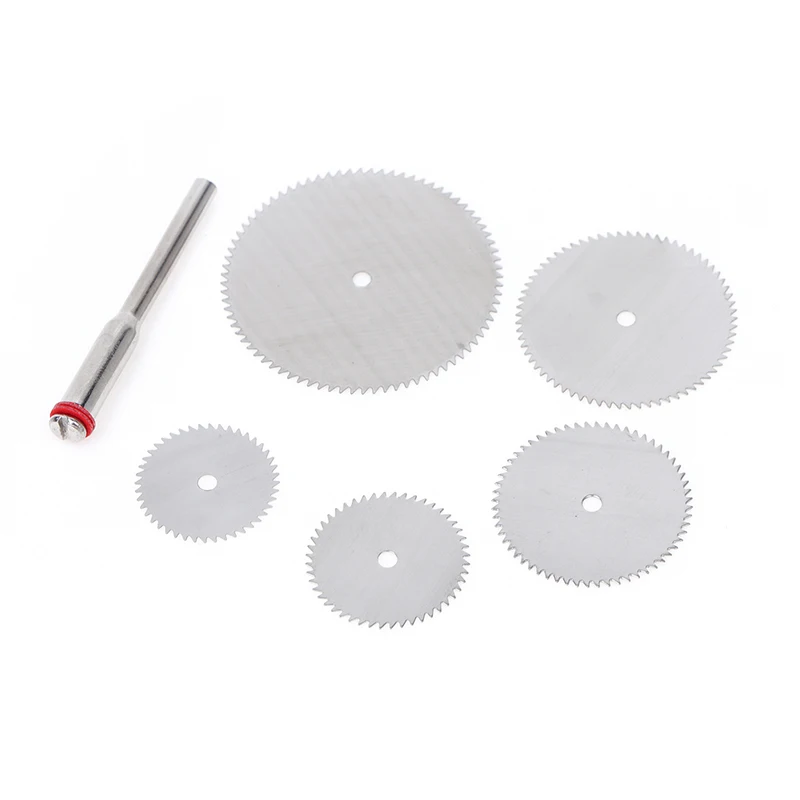 6 disco da taglio in metallo a fetta in acciaio inossidabile pz/set con 1 Mandre per utensili rotanti 16 18 22 25 32mm disco da taglio utensili manuali fai da te