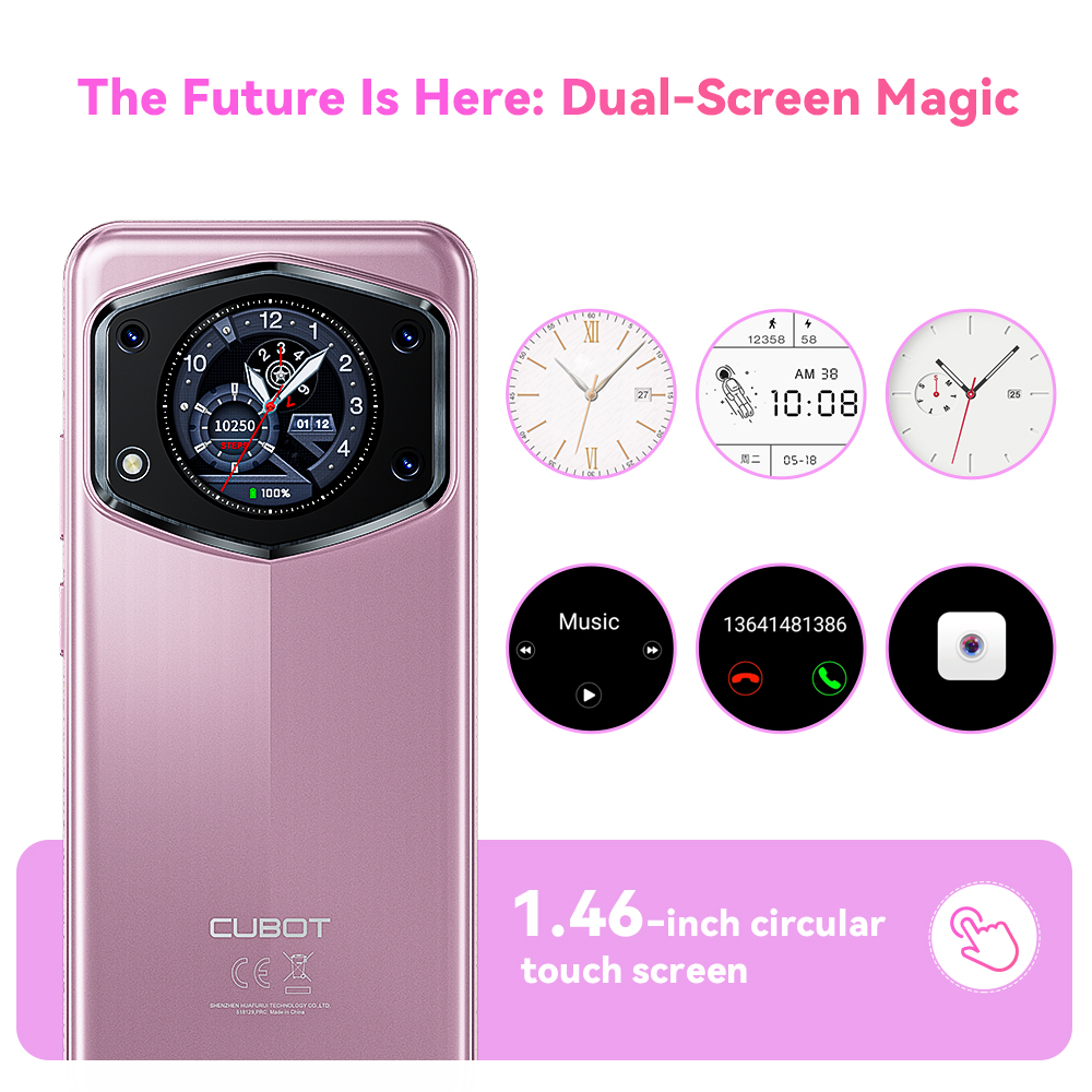 Cubot A30 4G Smartphone Android 14 16GB (6GB+10GB Extend) RAM+128GB ROM 90Hz 6.745-inch Display 5100mAh 48MP Rear Camera Face ID