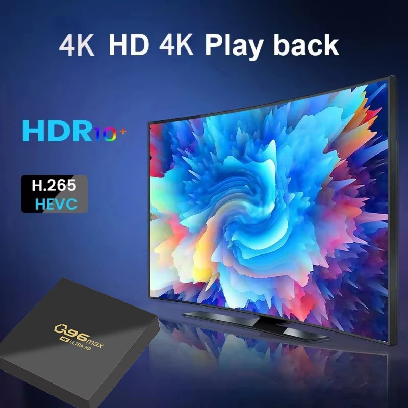 q96 max Smart TV Box 4G WIFI Set-top Box 8GB 128GB Android 14.0 Media Player Allwinner H313 Quad Core iptv