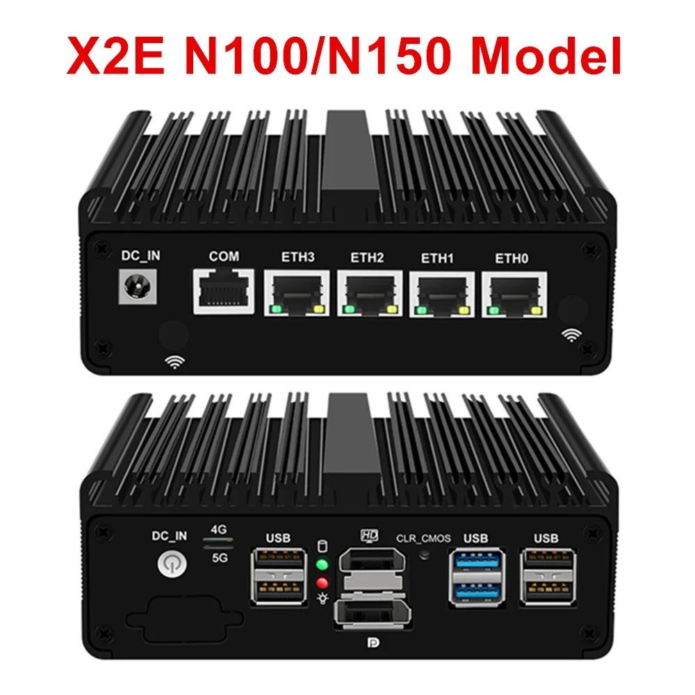 Nuevo Intel N150 N100 Firewall ordenador J6412 N6211 enrutador suave 4x2,5G i226 LAN Industrial sin ventilador Mini PC ISTORE