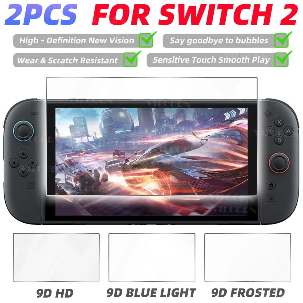 Proteggi schermo N2 Protezione in vetro temperato per Switch2 Proteggi schermo HD antigraffio trasparente per accessori NS Switch 2