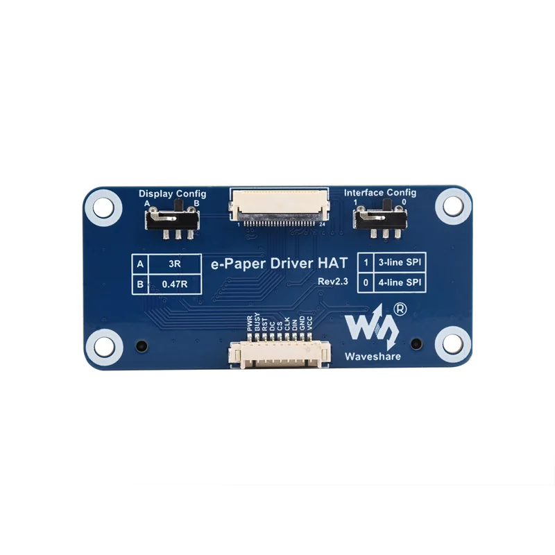 Universal E-Paper Driver HAT Supports Various Waveshare SPI E-Paper Raw Panels