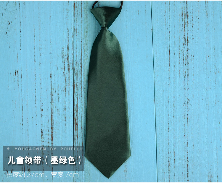 28cm Boys Girls Ties Casual Solid Necktie Suits Students Tie Slim Necktie Gravatas Simple Student Rubber band Neck Tie