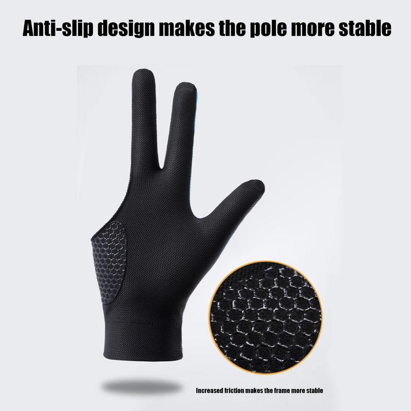 3 Finger Single Pool Gloves Non-Slip Pool & Billiards Gloves Breathable Wear-Resistant Cue Action Gloves Billiards Accessories