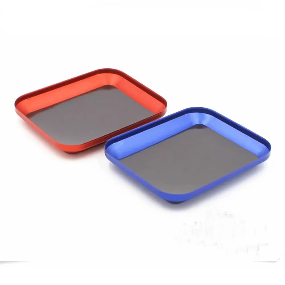 2PCS RC Reparatur Werkzeug Aluminium Legierung Magnetische Pad Schraube Tablett Platte Lagerung Box Für Flugzeug Auto Boot RC Modell Reparatur werkzeug