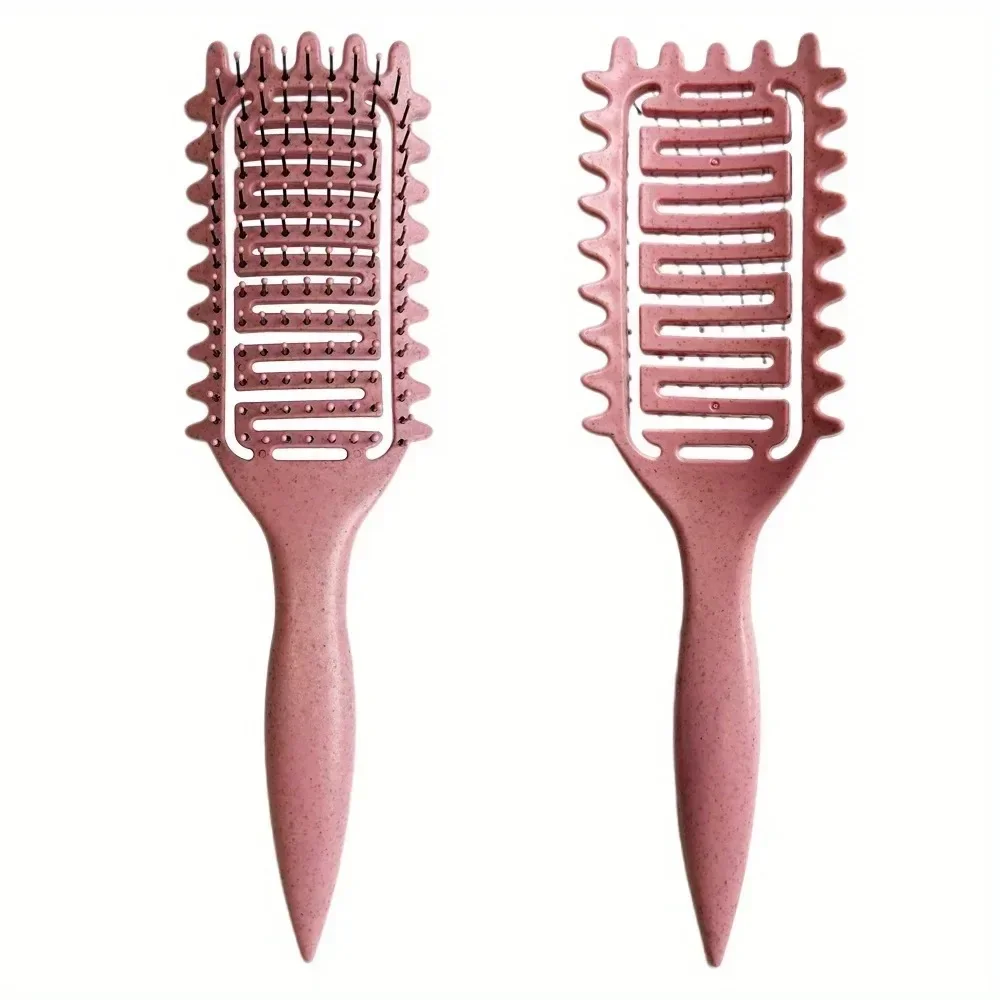 Curl กําหนดแปรงจัดแต่งทรงผม Hollow Out Detangling แปรงผม Tangled Wet Curly ผมหวี Shaping Curls ตัดผม Hairdressing เครื่องมือ