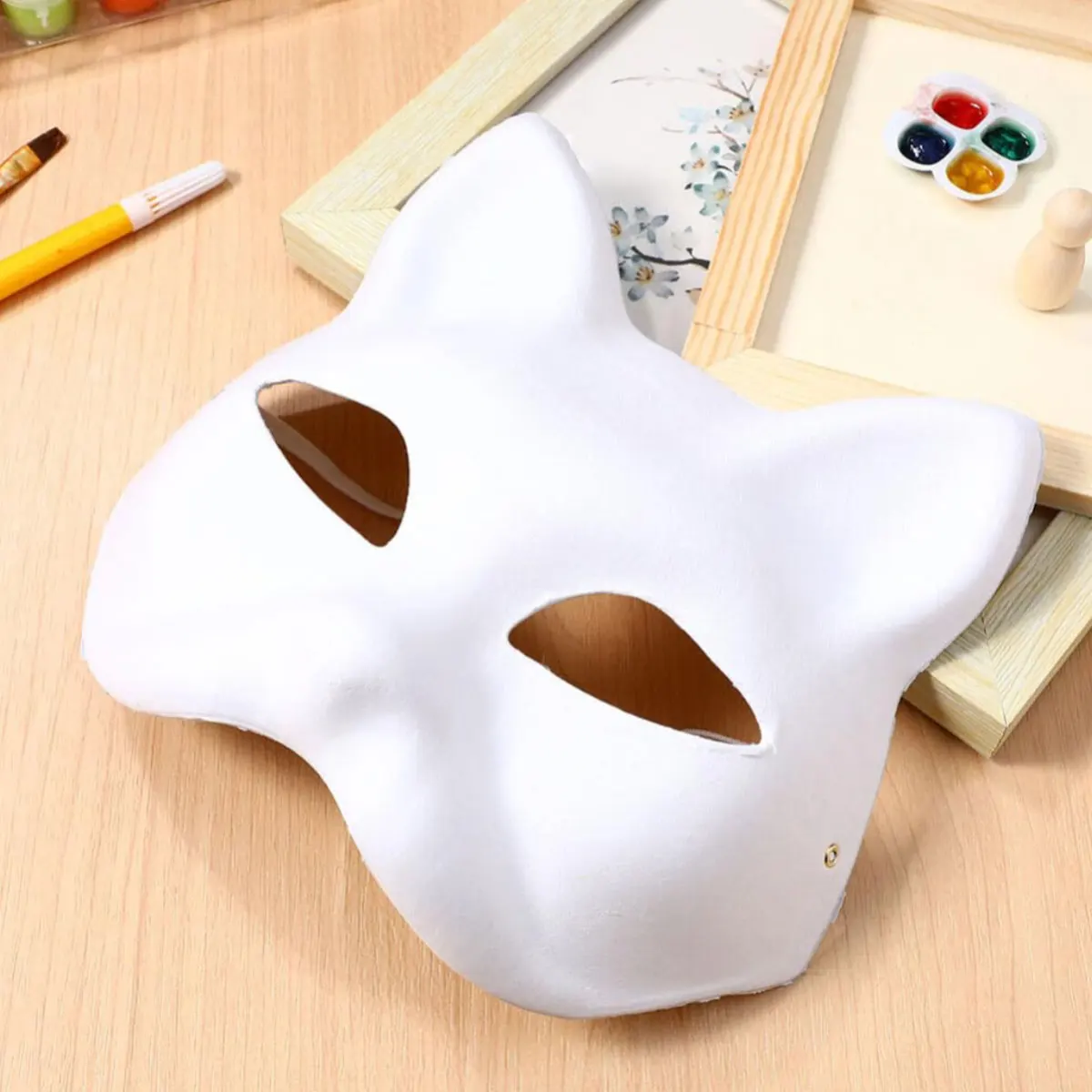 猫のフェイスマスク,パーティーアクセサリー,DIY,ペイント可能,コスプレアクセサリー,1, 2, 3, 5,8,10個