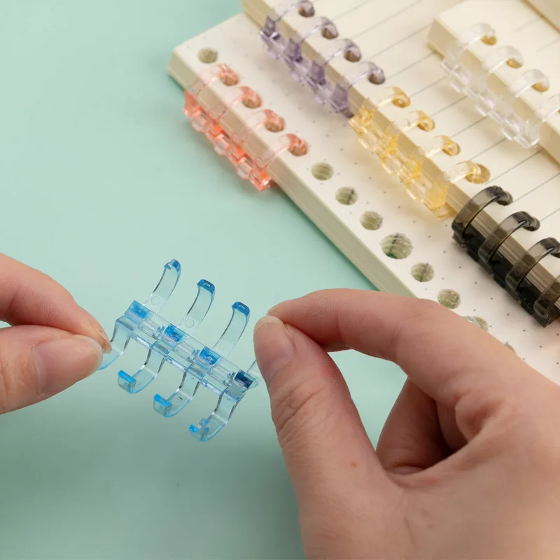 10 шт./набор, разноцветные пластиковые кольца для блокнота