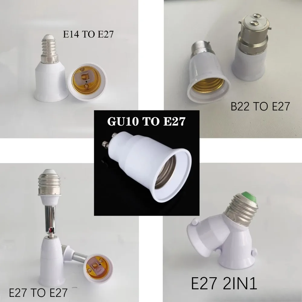 3In1 E27 to E27 extended LED bulb socket splitter adapter bracket, suitable for photography studios, kitchens, restaurants