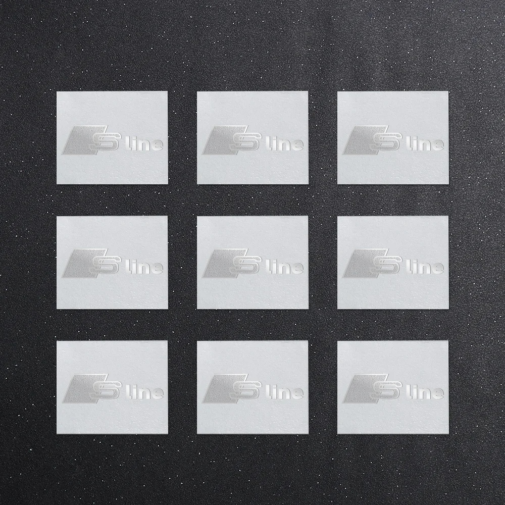 2/5/10PCS Aluminum Car Interior Decoration Sticker Badge Decal for Audi SLINE A3 Q5 B9 A2 C6 A4 B8 8P 8V B6 A5 A6 C7 Q7 RS TT Q8
