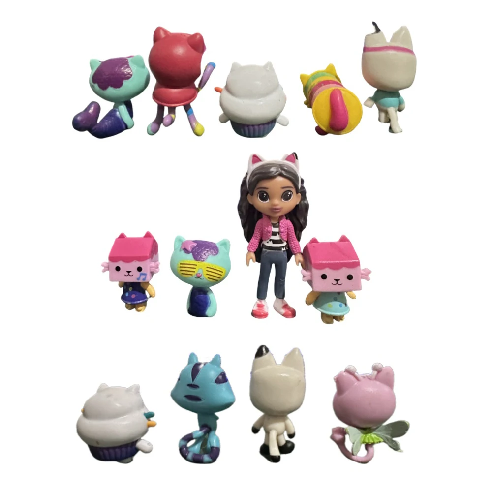 13 ชิ้น/เซ็ต Gabby ตุ๊กตา Mercat การ์ตูนสําหรับตุ๊กตาแคปซูลเครื่องยิ้มรถ Hug Gaby ตุ๊กตา Action Figure ของเล่นเด็ก Xmas ของขวัญ