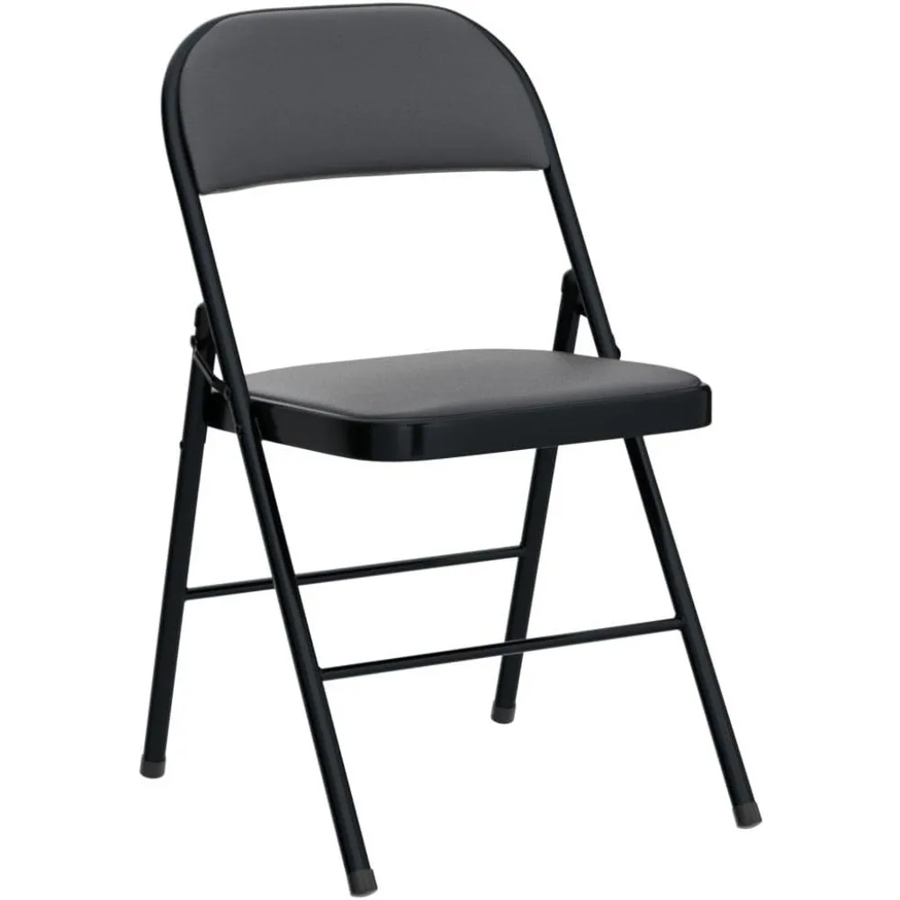 6 Pack  Folding Chairs with Padded Seats for Outdoor & Indoor, Portable Stackable Commercial Seat with Steel Fram