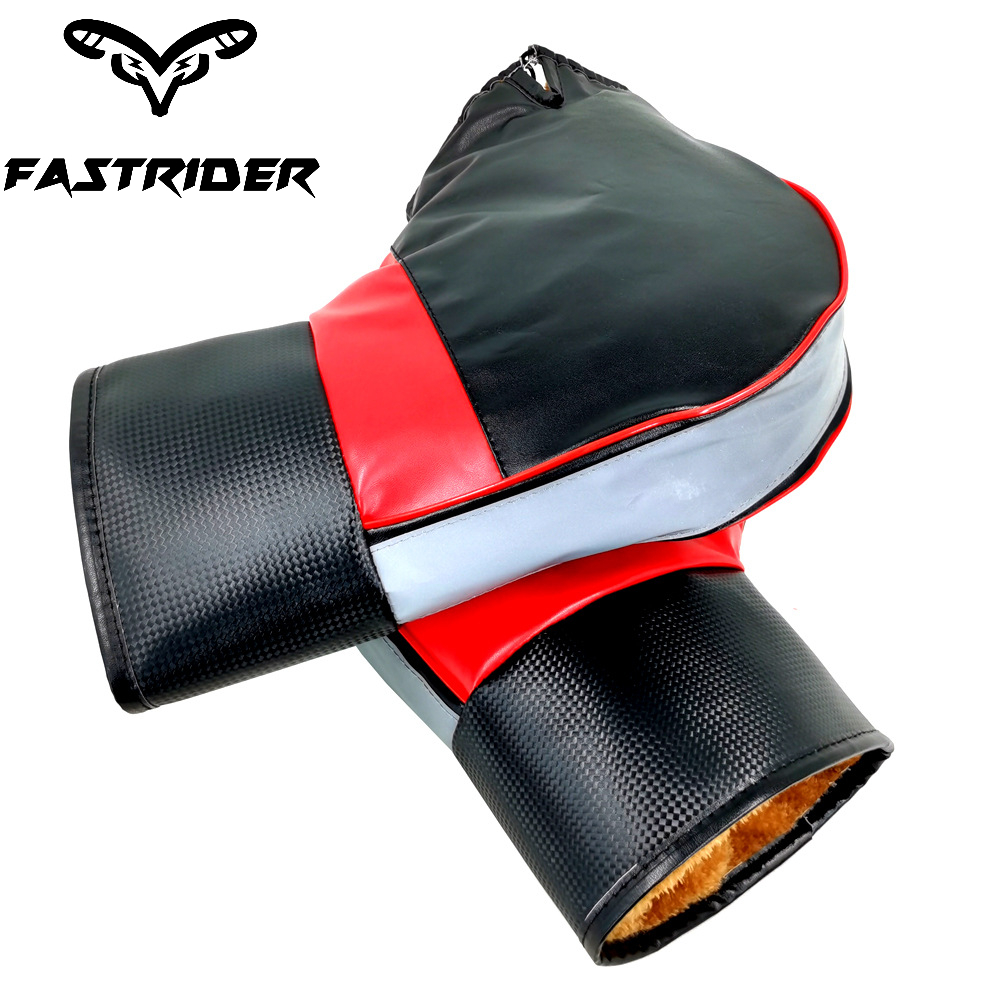 Motorrad Lenker abdeckung Winter batterie Fahrrad Windschutz scheiben handschuhe wind dichter warmer Griff verdickter reflektieren der Streifen