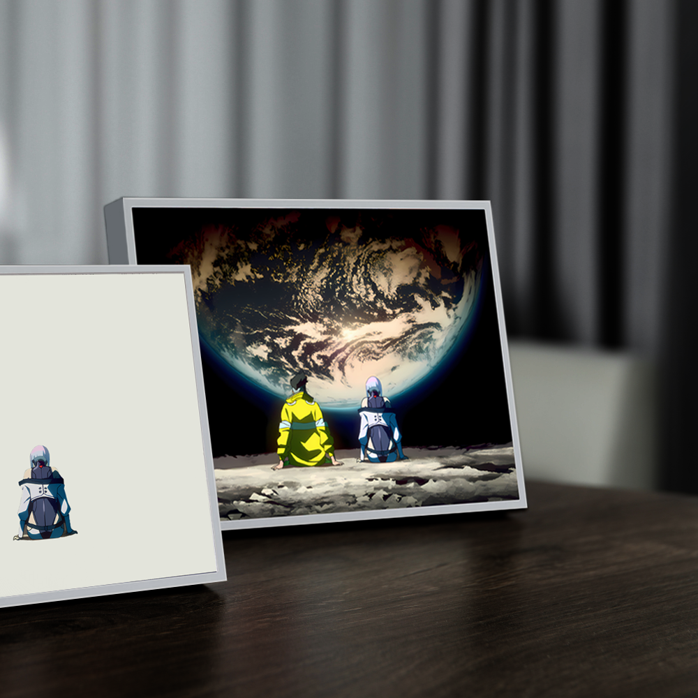 Lâmpada LED Cyberpunk Edgerunners Anime - Luz de decoração de quarto neon com efeito holográfico, Lampara de Noche para quarto de jogos