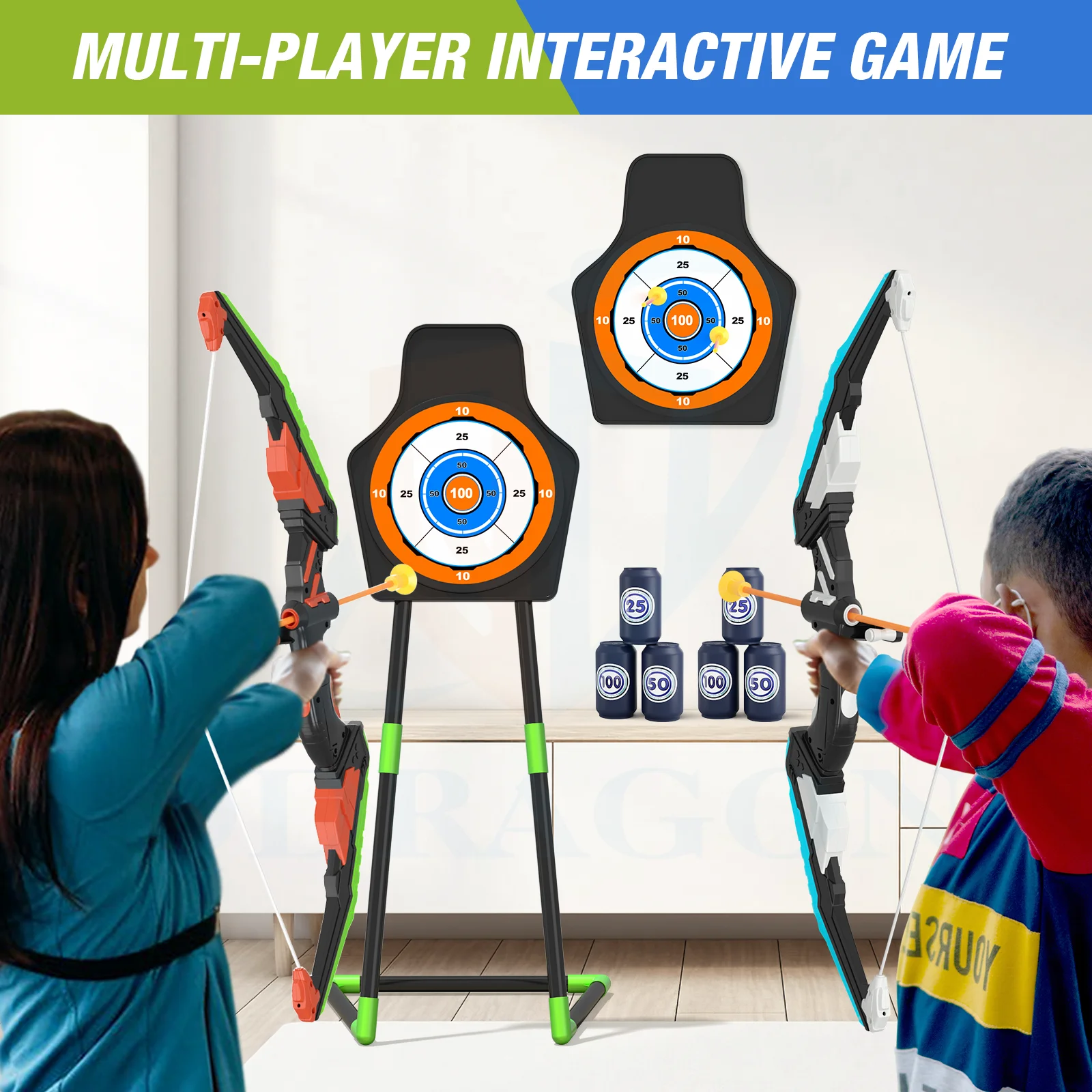 Bow และ Arrows สําหรับเด็กเด็กยิงธนู Bow Recurve Bow กีฬากลางแจ้งเกมการล่าสัตว์ยิงของเล่นเด็กของขวัญชุดโบว์ชุด