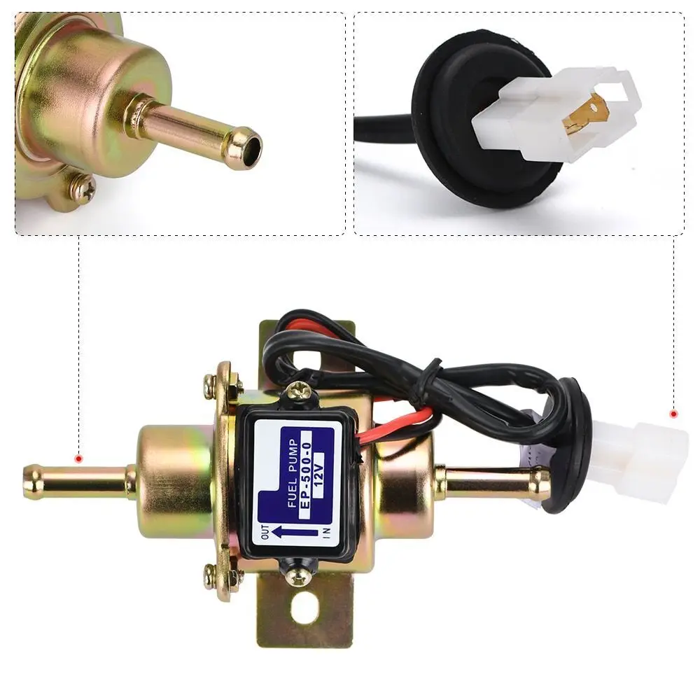 Bomba de combustível elétrica para Kubota Yanmar, Universal, baixa pressão, 3-5 psi, Cub Cadet, EP-500-0, FP7901-017, 12V