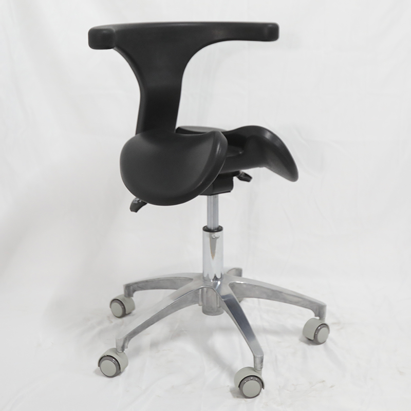 ‌Dental Saddle Stool - Adjustable Orthopedic Chair with Silent Wheels, Ergonomic Salon & Clinic Seat for Spa/Doctor