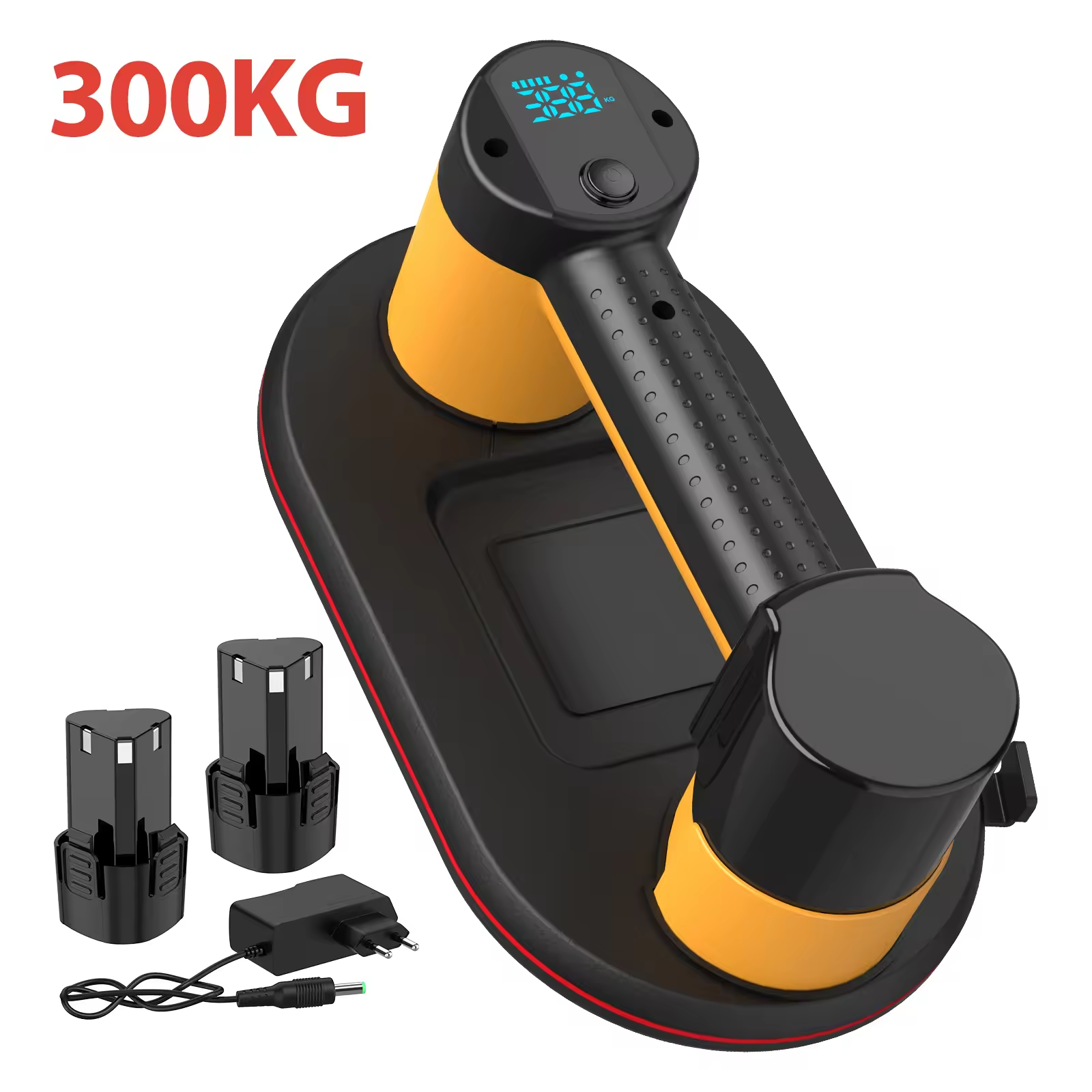 Novo display inteligente de grau industrial elétrico 300kg ventosa a vácuo carga resistente granito telha vidro levantador motores duplos