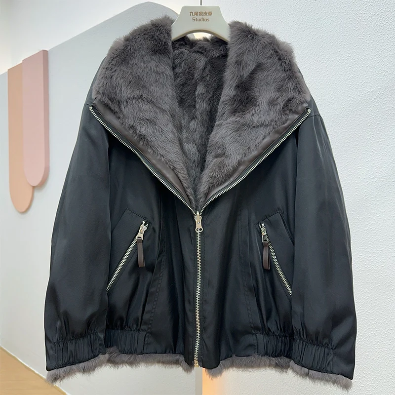 Damenjacke, 100 % natürlicher echter Pelzmantel, Winter-Daunenjacke, warme, elegante Damen-Oberbekleidung, 2025, neue Parker-Ankünfte, Mäntel, Jacken