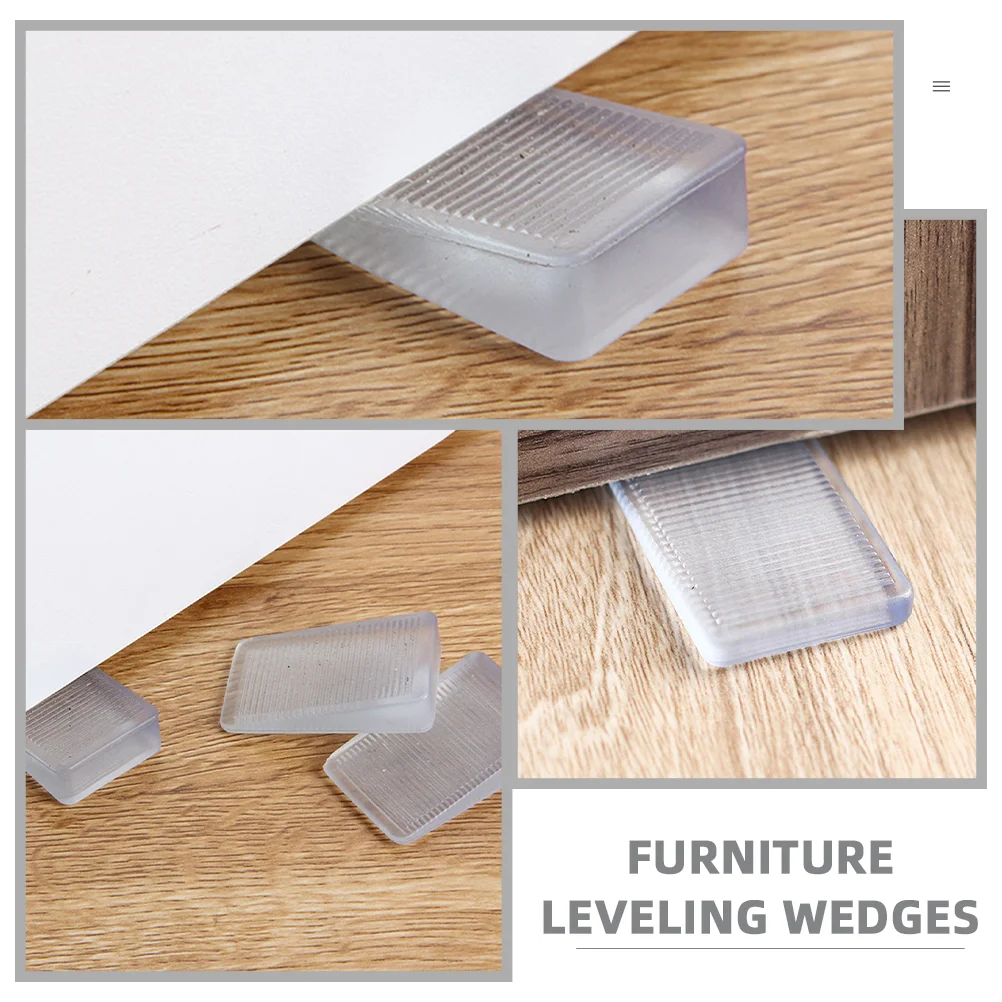 Transparent Soft Pvc Furniture Feet Pads Leveling Shims Wedge Blocks Stabilizers Furniture Levelers Table Leg Levelers Door